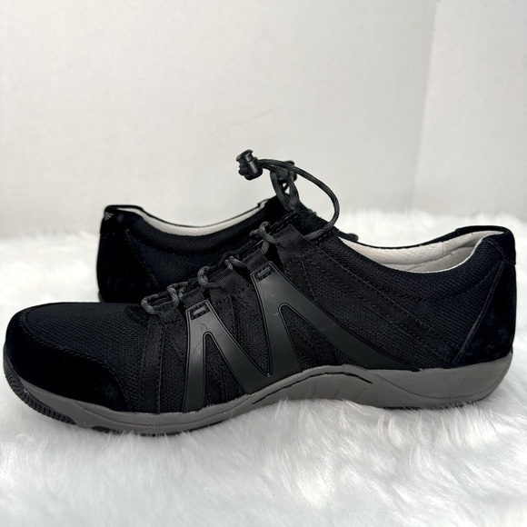 Dansko Women’s Henriette Black Suede Comfort Bungee Laces Sock Lining Sneakers - Picture 5 of 10